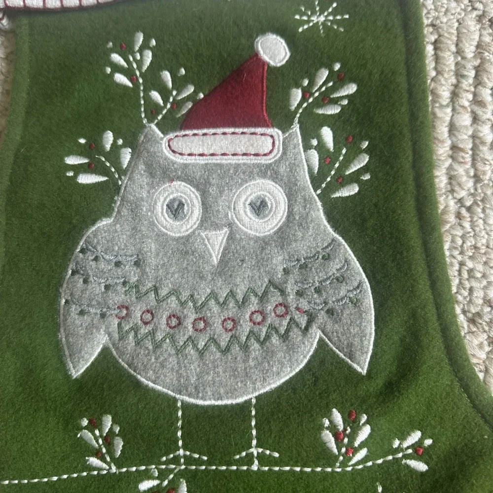 Pottery Barn Kids‎ Christmas Stocking Woodland Owl Red 20